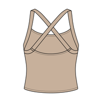 Women's Cross Back Contrast Active Tank 220GSM