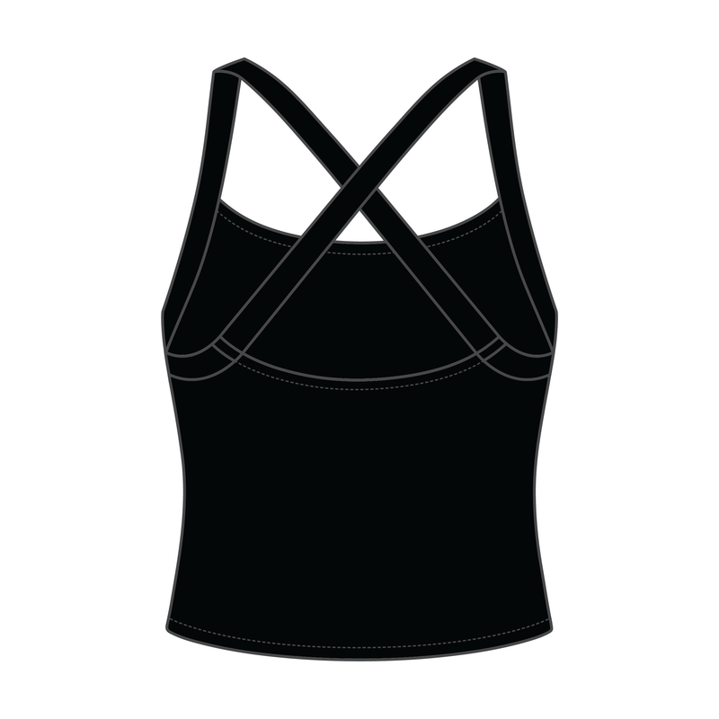 Women's Cross Back Contrast Active Tank 6015GSM