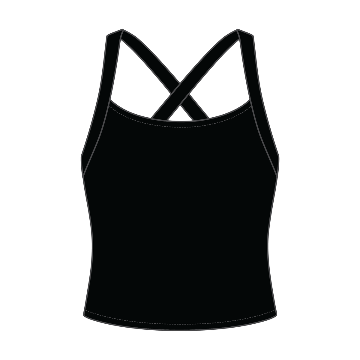 Women's Cross Back Contrast Active Tank 6015GSM