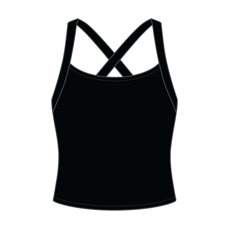 Women's Cross Back Contrast Active Tank 6015GSM