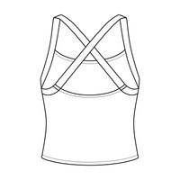 Women's Cross Back Contrast Active Tank 6015GSM