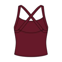 Women's Cross Back Contrast Active Tank 6015GSM