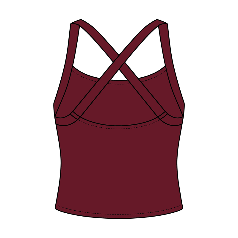 Women's Cross Back Contrast Active Tank 6015GSM