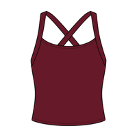 Women's Cross Back Contrast Active Tank 6015GSM