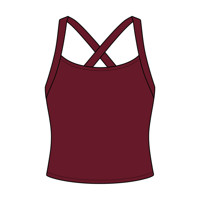 Women's Cross Back Contrast Active Tank 6015GSM