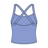 Women's Cross Back Contrast Active Tank 6015GSM