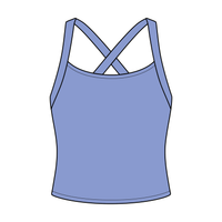 Women's Cross Back Contrast Active Tank 6015GSM
