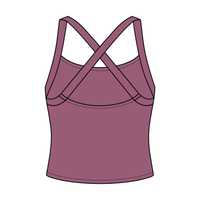 Women's Cross Back Contrast Active Tank 6015GSM