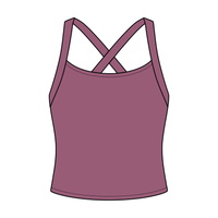 Women's Cross Back Contrast Active Tank 6015GSM