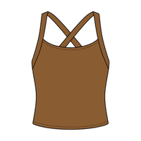 Women's Cross Back Contrast Active Tank 6015GSM