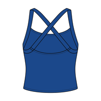 Women's Cross Back Contrast Active Tank 6015GSM