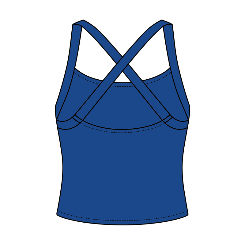 Women's Cross Back Contrast Active Tank 6015GSM