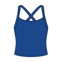 Women's Cross Back Contrast Active Tank 6015GSM