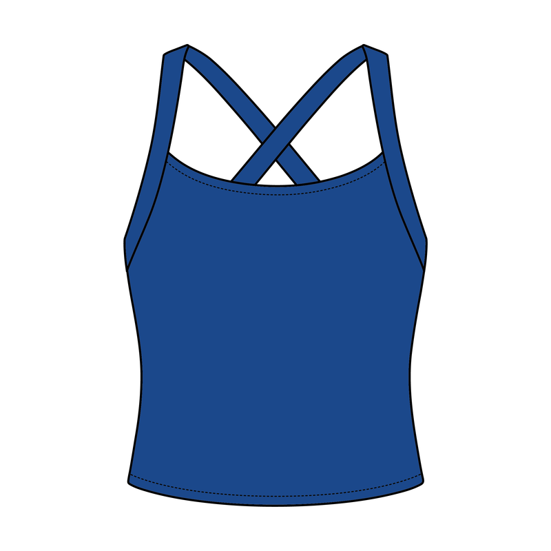 Women's Cross Back Contrast Active Tank 6015GSM