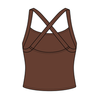 Women's Cross Back Contrast Active Tank 6015GSM