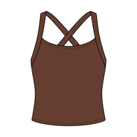 Women's Cross Back Contrast Active Tank 6015GSM