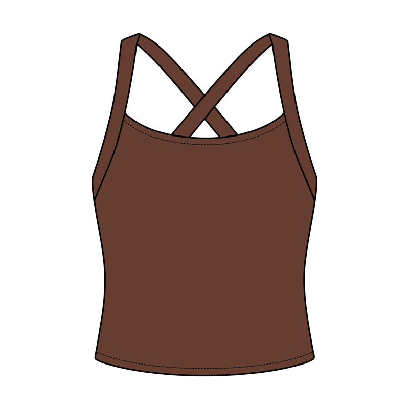 Women's Cross Back Contrast Active Tank 6015GSM