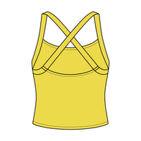 Women's Cross Back Contrast Active Tank 6015GSM