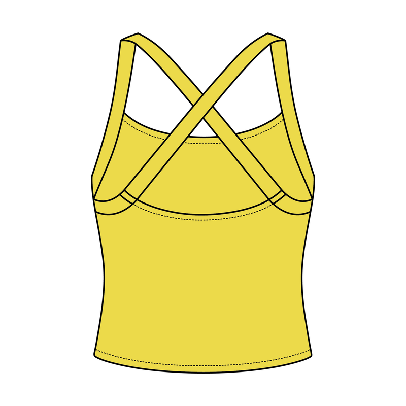 Women's Cross Back Contrast Active Tank 6015GSM