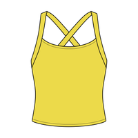 Women's Cross Back Contrast Active Tank 6015GSM