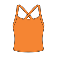 Women's Cross Back Contrast Active Tank 6015GSM