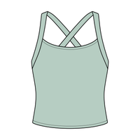 Women's Cross Back Contrast Active Tank 6015GSM