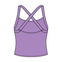 Women's Cross Back Contrast Active Tank 6015GSM