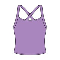Women's Cross Back Contrast Active Tank 6015GSM