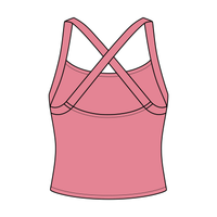Women's Cross Back Contrast Active Tank 6015GSM