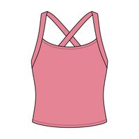 Women's Cross Back Contrast Active Tank 6015GSM