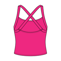 Women's Cross Back Contrast Active Tank 6015GSM