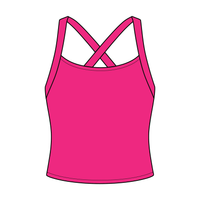 Women's Cross Back Contrast Active Tank 6015GSM