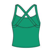Women's Cross Back Contrast Active Tank 6015GSM