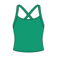 Women's Cross Back Contrast Active Tank 6015GSM