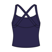 Women's Cross Back Contrast Active Tank 6015GSM