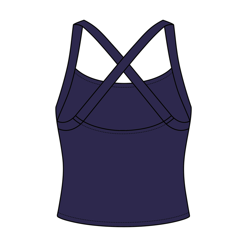 Women's Cross Back Contrast Active Tank 6015GSM