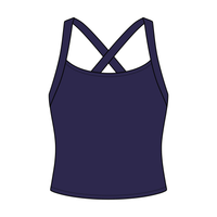 Women's Cross Back Contrast Active Tank 6015GSM