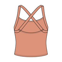 Women's Cross Back Contrast Active Tank 6015GSM