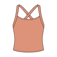 Women's Cross Back Contrast Active Tank 6015GSM