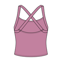 Women's Cross Back Contrast Active Tank 6015GSM