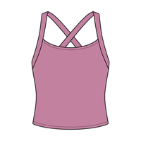 Women's Cross Back Contrast Active Tank 6015GSM