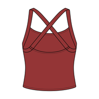 Women's Cross Back Contrast Active Tank 6015GSM