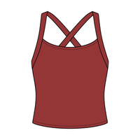 Women's Cross Back Contrast Active Tank 6015GSM