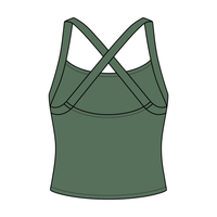 Women's Cross Back Contrast Active Tank 6015GSM
