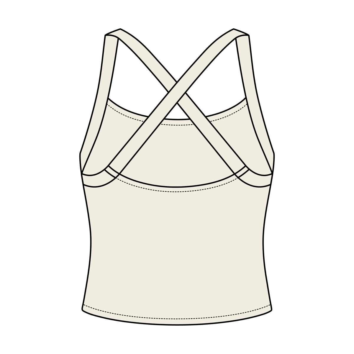 Women's Cross Back Contrast Active Tank 6015GSM