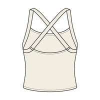 Women's Cross Back Contrast Active Tank 6015GSM