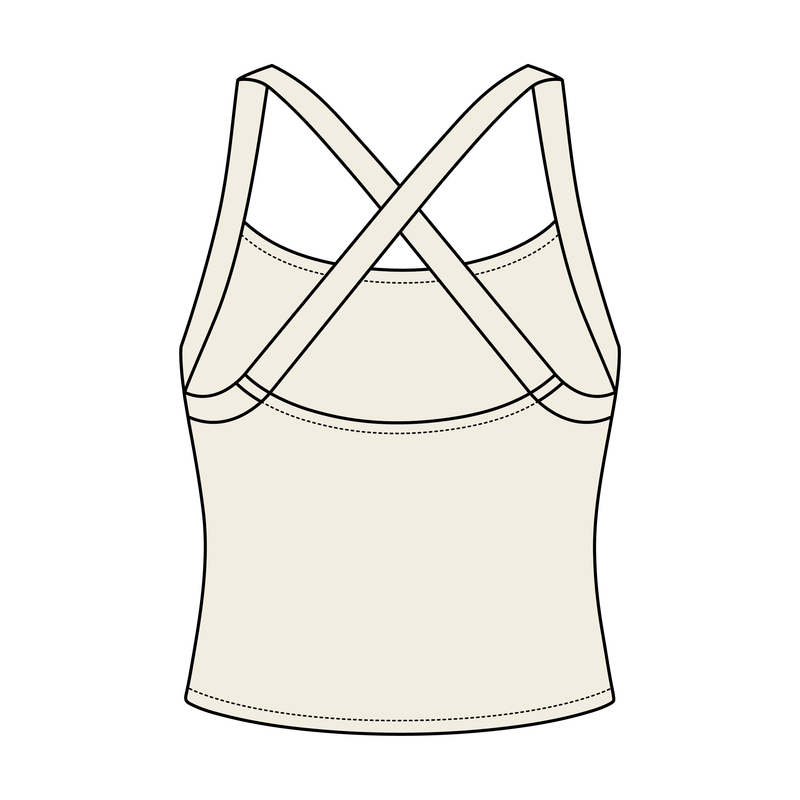 Women's Cross Back Contrast Active Tank 6015GSM