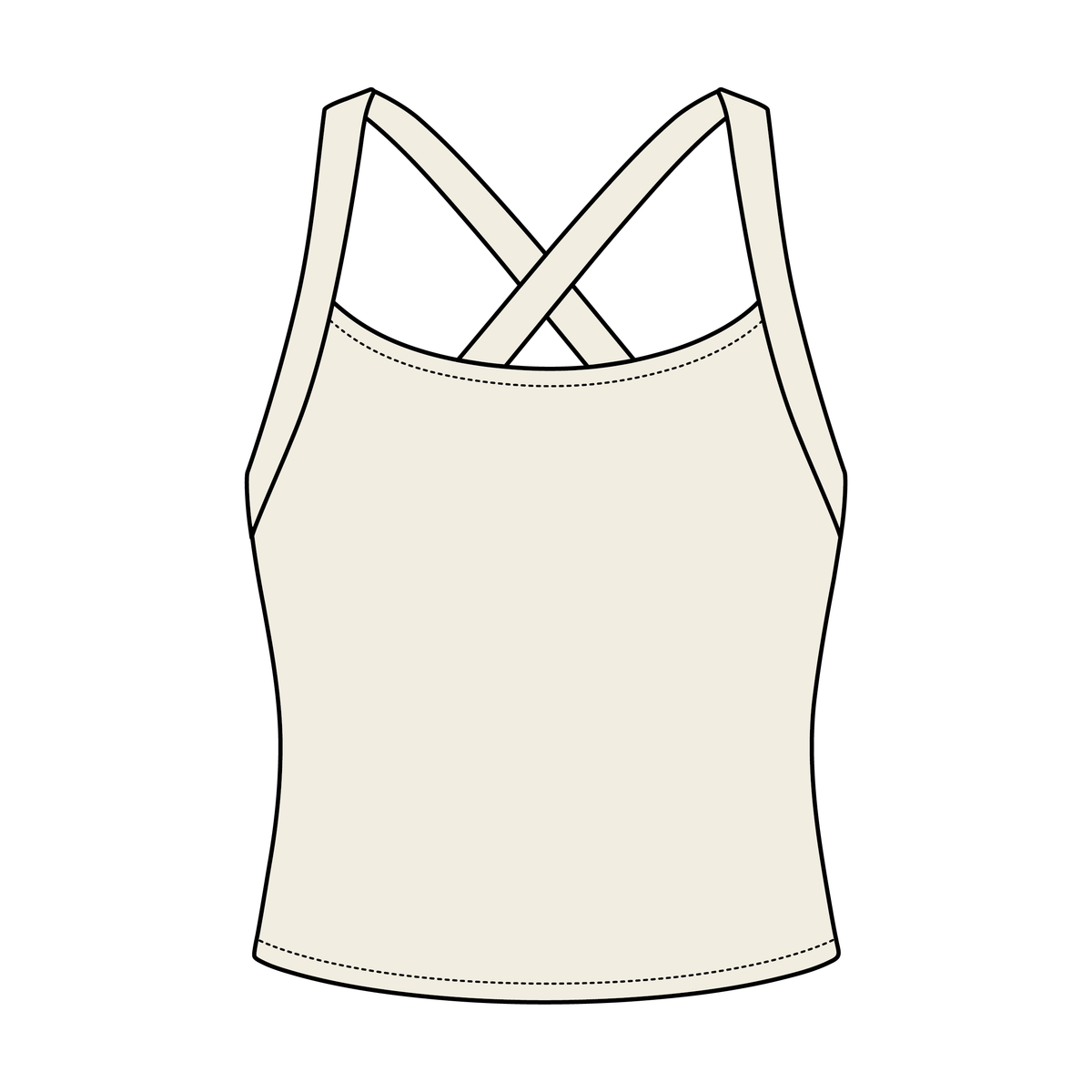 Women's Cross Back Contrast Active Tank 6015GSM
