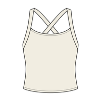 Women's Cross Back Contrast Active Tank 6015GSM