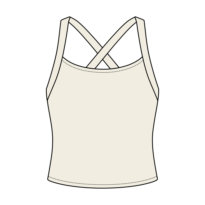Women's Cross Back Contrast Active Tank 6015GSM